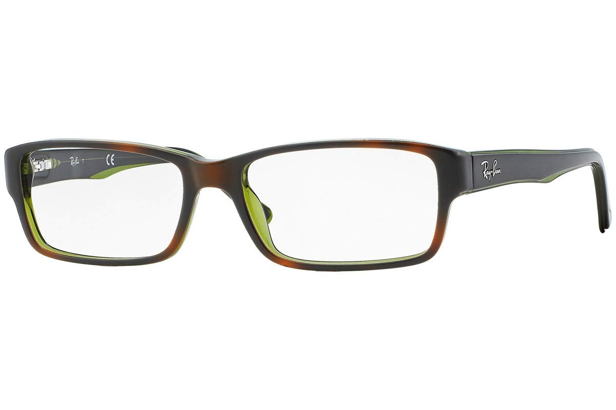 RX5169-2383 EYEGLASSES TOP HAVANA ON GREEN TRANSP. 52MM