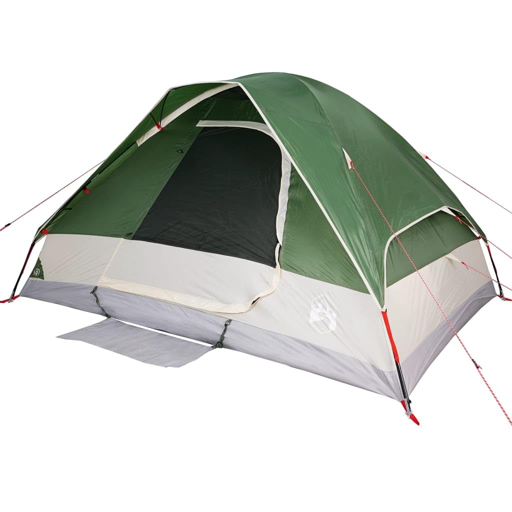 Tienda de campaña iglú para 4 Personas Impermeable Verde, Camping Tienda - 94777