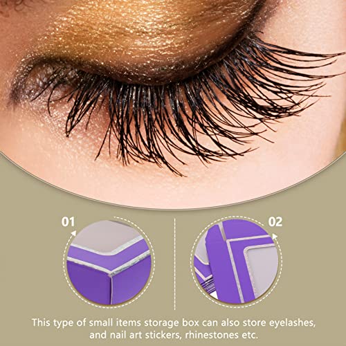 Beavorty 12Pcs Nails Packaging Box Empty Nail Display Packing Box Eyelash Eyelash Holder Case, Purple, 11x5.5x1.5cm - Image 4