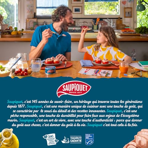 SAUPIQUET - Thon Entier MSC au Citron & Thym - 12 Conserves (120g) – vue 2