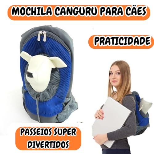 Mochila Canguru G Transporte Animais Pets RESPIRÁVEL Passear com Cães Cachorros Gatos PET BOLSA PASS