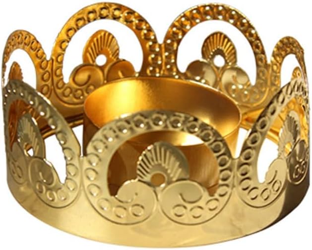 Skeleton lace Gold Plated Crown Wedding Home Decoration Gift Candlestick Ornament