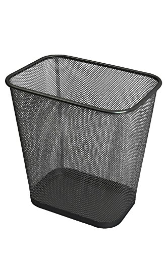Ybmhome Steel Mesh Rectangular Open Top Waste Basket Bin Trash Can For Office Home 8X12X12 Inches 1103S (1, Black) #TOP1