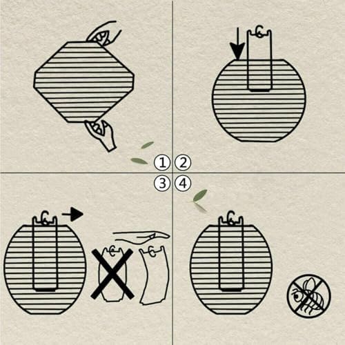 4 Pack Wasp Nest Decoy, Hanging Fake Wasp Nest Bee Natural Wasp Repellent Wasp Trap, Bee & Hornet Control for Home and Garden Outdoors (Dark Color) — view 6