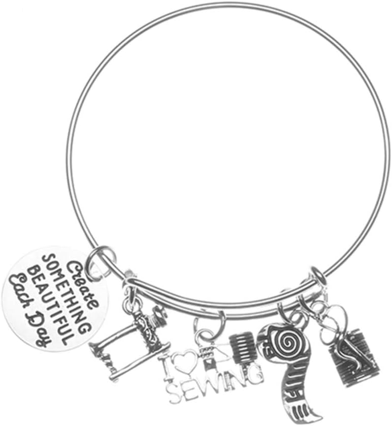 Infinity CollectionInfinity Collection Sewing Jewelry, Sewing Gift, Create Something Beautiful Each Day Bracelet, Sewing Gifts, Quilters or Sewers Bangle