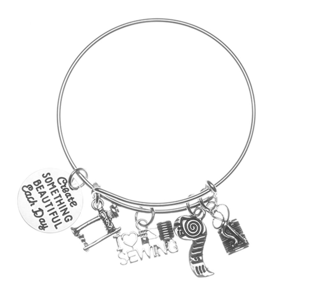 Infinity CollectionInfinity Collection Sewing Jewelry, Sewing Gift, Create Something Beautiful Each Day Bracelet, Sewing Gifts, Quilters or Sewers Bangle