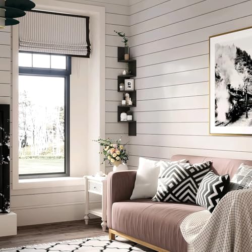 Image of OXMIC Corner Wall Mount Display Shelf, Corner Shelf for Living Room Decor, 5-Tier Floating Design, 17x17x108 cm, Decorative Storage for Home Office