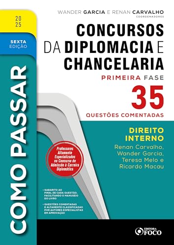 Como passar em concursos de diplomacia e chancelaria – 6ª ed – 2025: direito interno – 35 questões comentadas