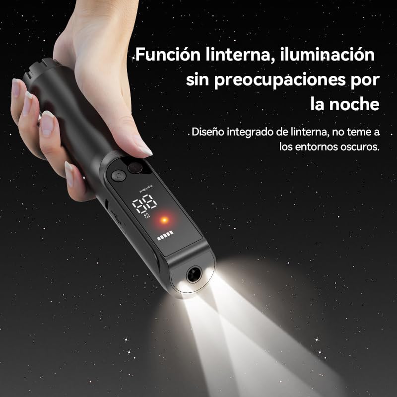 ZBK Alcoholímetro sin Contacto, alcoholímetro de Alta precisión con Pantalla Grande HD, indicador de luz LED, función de Linterna, analizador de respiración para Uso Personal o Laboral