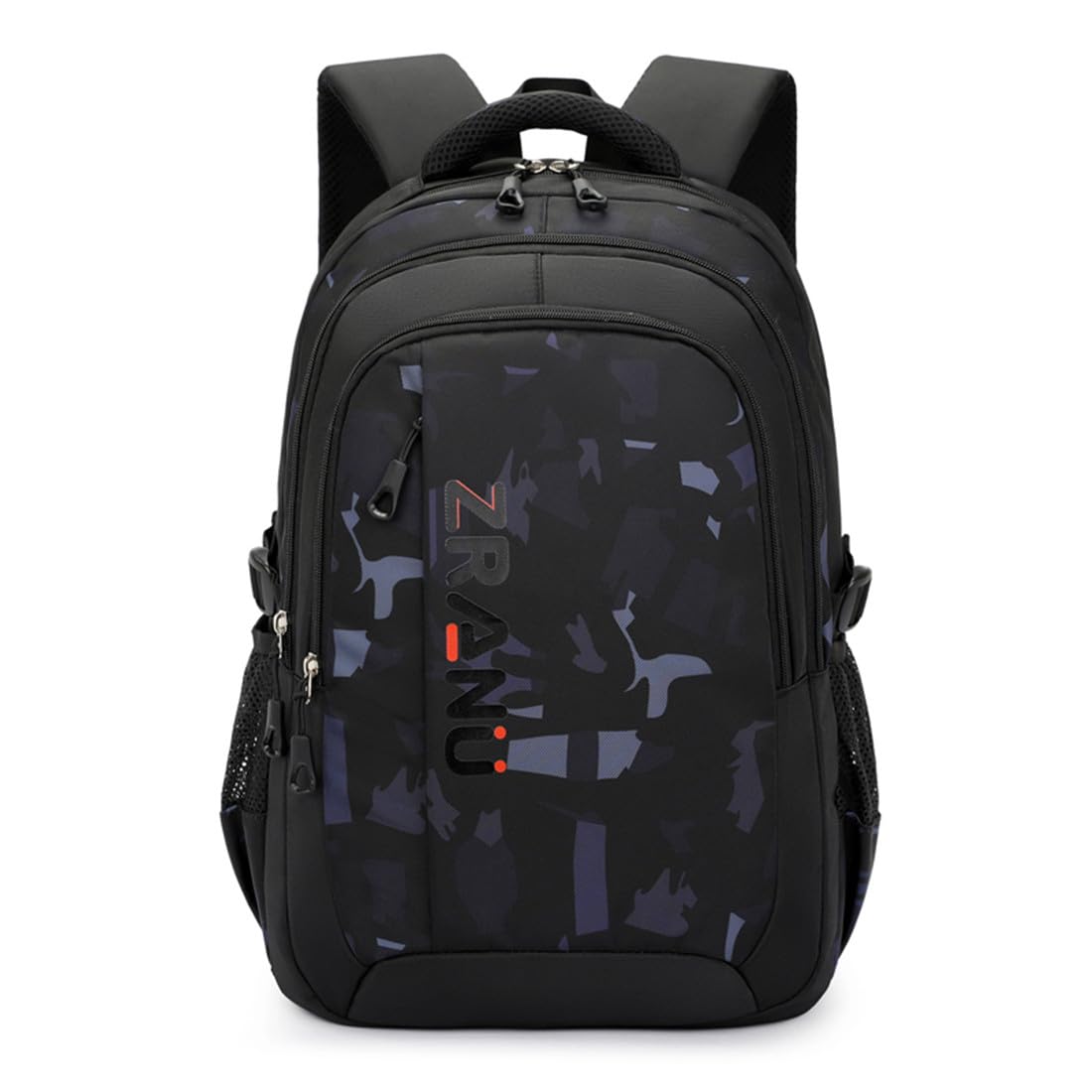 EKUIZAI Black camouflage print Backpack for Boys Middle School Geometric Printed Schoolbag