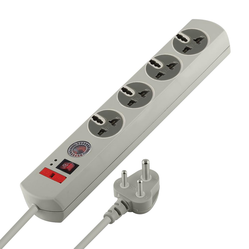 MX 180° Rotatable 4 Way Output Universal Socket with Spike Guard Surge Protector Master Switch Fuse LED Indicator Extension Board 10 Meter-image-39