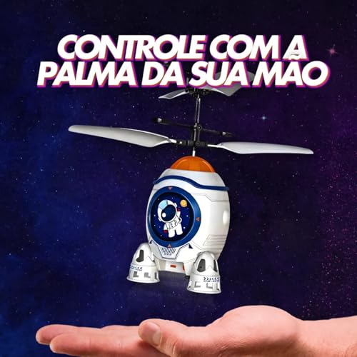 Foguete Voador Infantil Brinquedo Sensorial com Luzes LED Divertido com Luzes e Sensor de Movimento