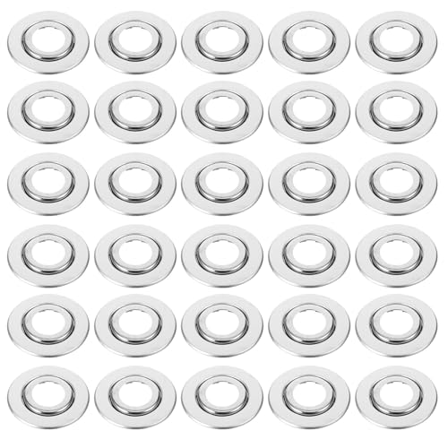 Ciieeo Lot de 30 plaques d'étanchéité pour têtes d'arrosage en acier inoxydable - Plaques de plafond encastrées pour extinction d'incendie de 1,9 cm - Remplacement pour arrosage