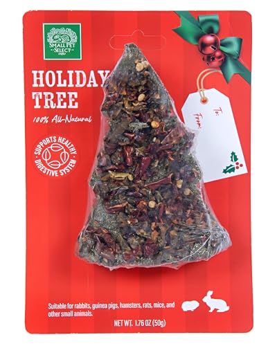 Small Pet Select - Holiday Christmas Tree, Natural Pet Treat for Rabbits, Guinea Pigs, Mice and Other Small Animals,