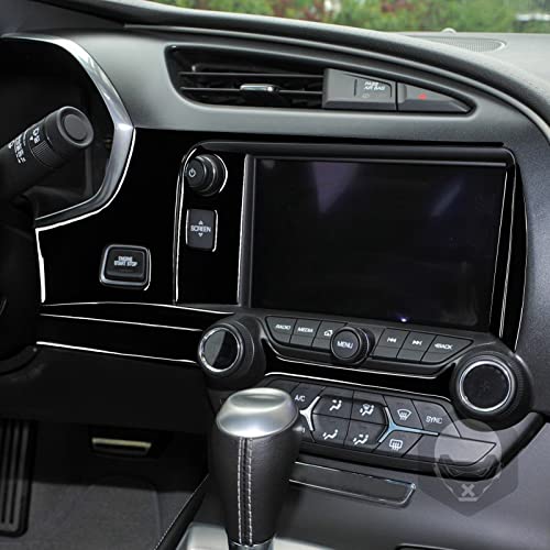 Combinaison navigation centrale noire rénovation console Corvette C7 4pcs - 5