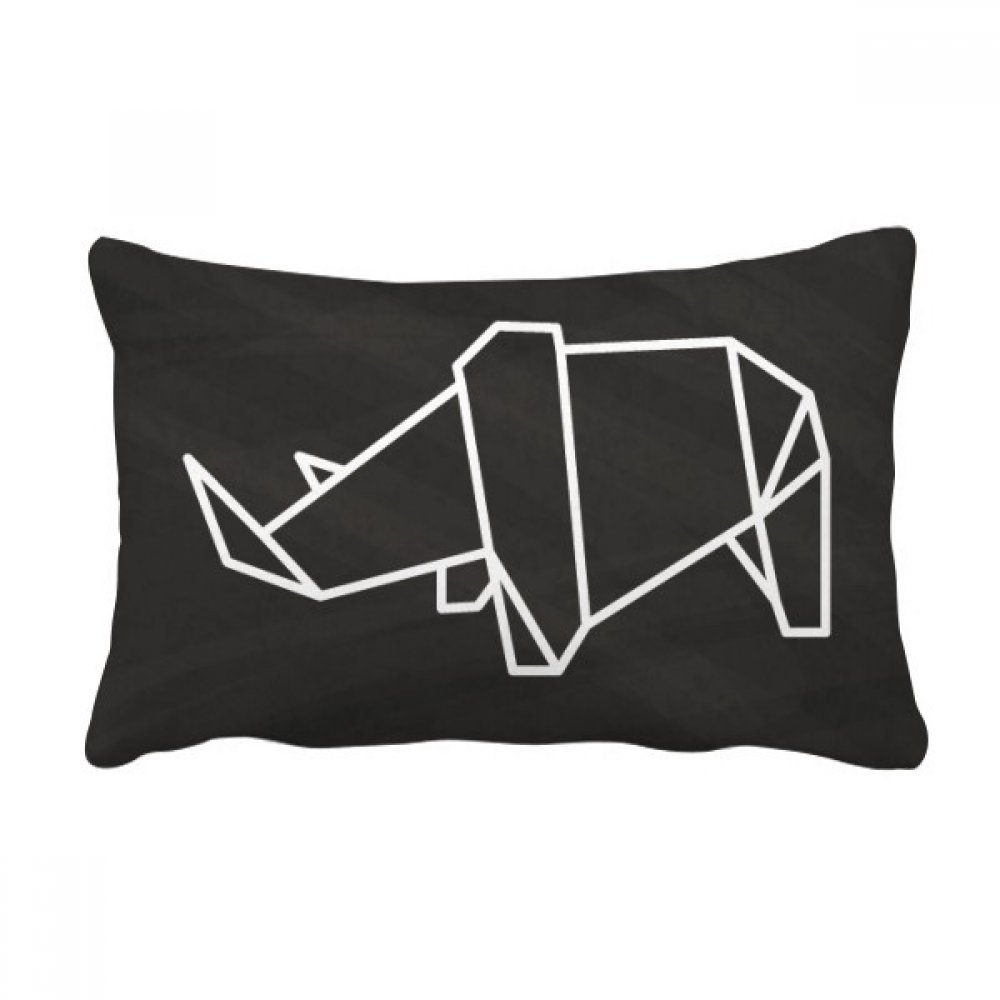 Oreiller lombaire rhinocéros origami pour soulager le dos sur un canapé profond