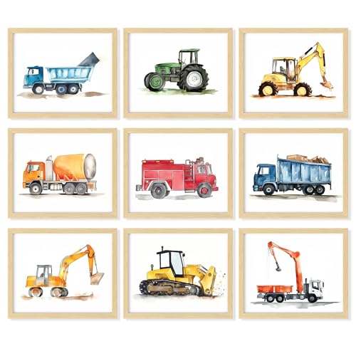 Impressions de tracteurs pour habiller un mur vide de chambre garçon