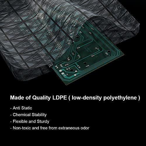20pcs Anti Static Bags with Antistatic Sticker, 20cm x 30cm Open Top ESD Shielding Anti-static Bag for Motherboard Electronics Components