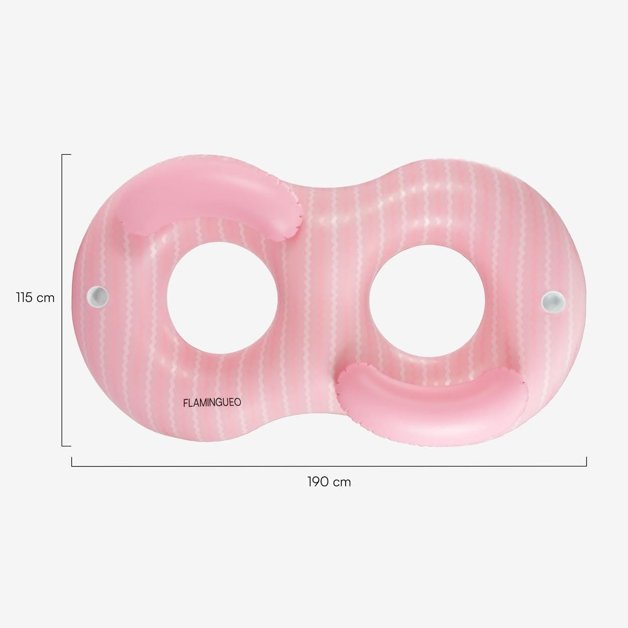 Flamingueo Schwimmring Erwachsene - Schwimmreifen - Donut-Form - 2 Getränkehalter - Doppelventil - Widerstandsfähiges PVC