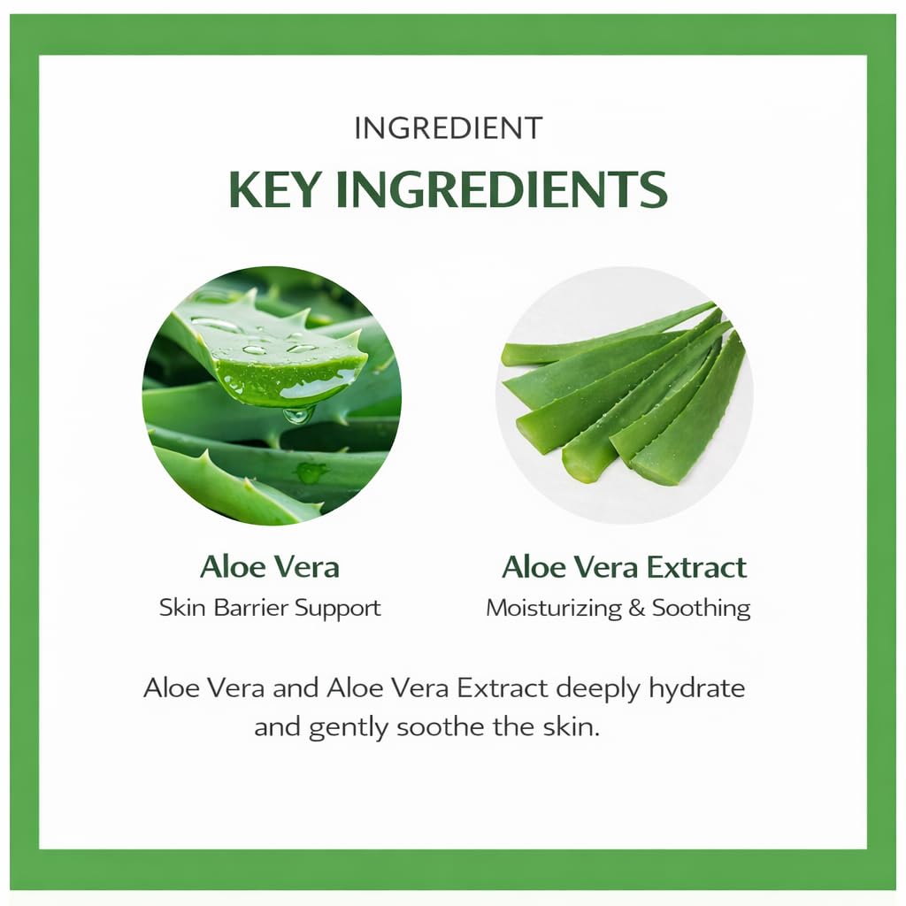 Aloe Vera Moisture Aqua Soothing Gel Mist 110ml, Hydrating Face Mist Spray, Cooling Calming Facial Spray, Lightweight Moisturizing Mist For Dry Sensitive Skin, Korean Skincare (1 Pack 110ml)