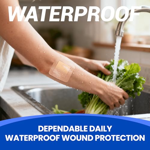 Image of Large Waterproof Bandages 3x3 Silicone Foam Dressing Sensitive Skin, 10 PCS | Bioemmalab Wound Dressing, Adhesive Cohesive Pad with Border, First Aid, Post Surgical and Trauma Care, Sore, Burn, Pressure