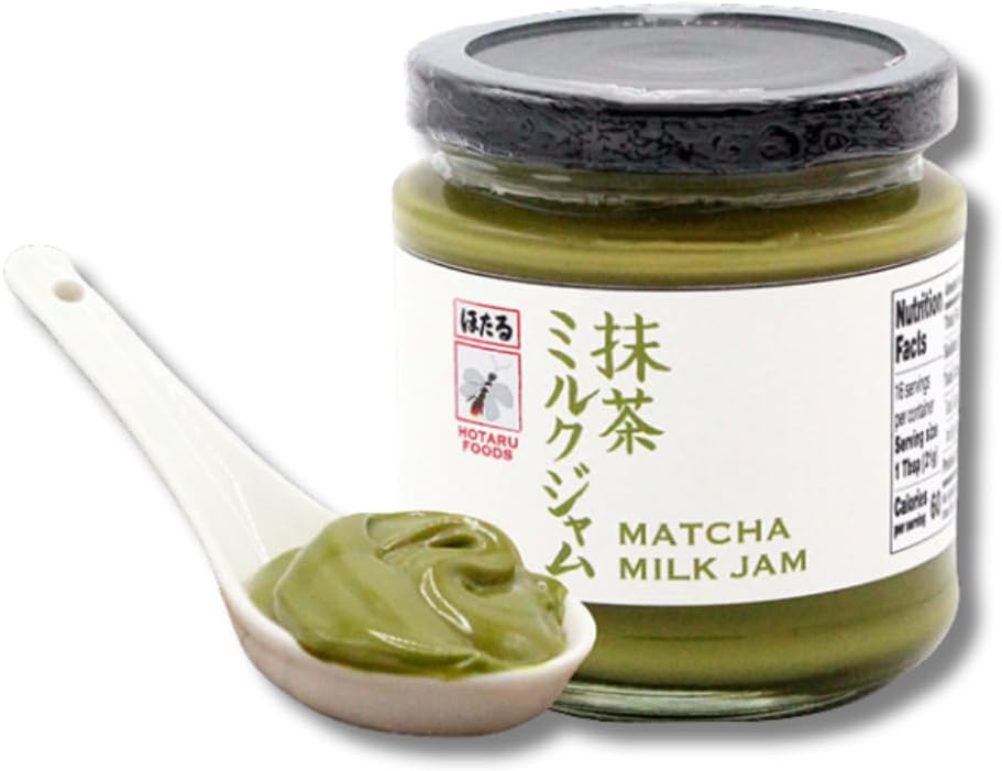 Matcha Milk Jam by Hotaru Foods| Premium Organic Matcha | Spread | Condiment | 8.81 oz |