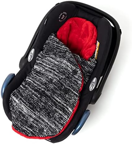 Cocoon Babies, Baby Wrap, Car Seat Baby Blanket with Holes for 3-5 Point Harness Straps, Fits Pushchair, Pram, Buggy, Footmuff Cosy Toes, Lined with Washable Soft Fleece, 6-12 Months, Pearl White