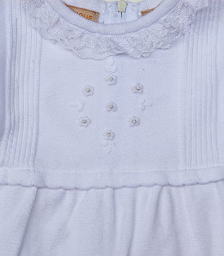 Carriage Boutique Baby Girls Hand Embroidered Coverall Flowers And Lace With Matching Bonnet #TOP1