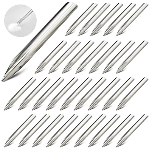 Zonon 48 Pcs 6 Inch Lab Spatula Stainless Steel Bead Scoop Round Pointed