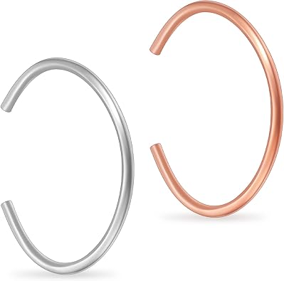 Quelay 2 Pcs Copper Zinc Bracelets Solid Pure Copper Zinc Pharaoh Bracelet Egyptian Tuning Calibration Bangle Hand Crafted Adjustable Bangle Gift for Men Women