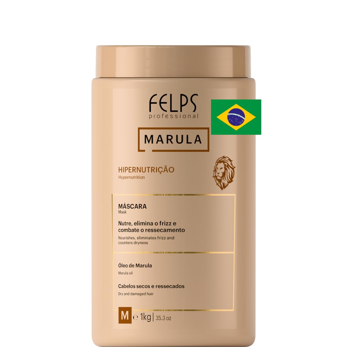 Felps Professional Marula Hyper-Nourishing Treatment Mask - 1KG | Deep Conditioning, Dry Hair Treatment, Humidity shield, Anti-Frizz