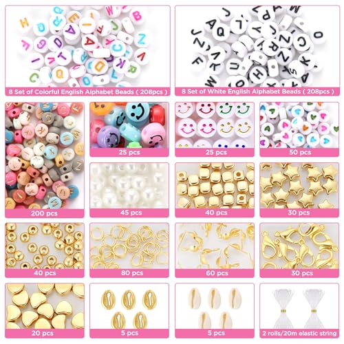 Funtopia 3mm 37000+Pcs Seed Beads for Jewellery Making 120 Colors Glass Seed Beads for Bracelet Making Friendship Bracelet Kit with Alphabet Letter Beads Smile Face Beads for DIY Art and Craft - Image 3