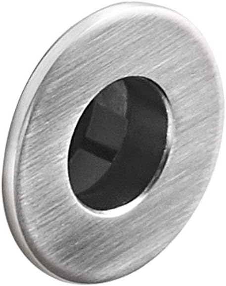 Sink Basin Trim Overflow Cover Brass Insert In Hole Round Caps Brushed Nickel