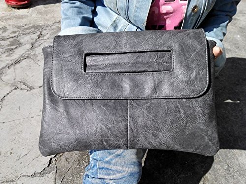 Women Handbags PU Leather Female Clutch Handbag Messenger Bag Large Solid High Capacity3
