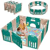 【ACCESSORI MIGLIORATI】: Dripex recinto bambini è prodotto e testato secondo EN 71, senza sbavature. I bordi lisci e la base stabile del box neonato creano un'area di gioco sicura. La superficie di questo recinto per bambini è lavabile e lavabile, il che ne facilita la pulizia e ne garantisce l'igiene