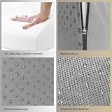 Thihome Hundetreppe für Kleine Hunde, Wasserdicht 3 Stufen Haustiertreppe aus Hochdichtem Schwamm, Abnehmbar Hunderampe mit Waschbar Bezug für Sofa Bett, Grau