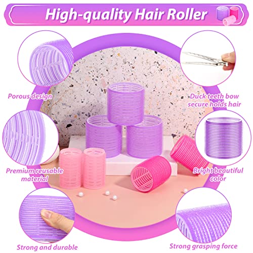 29Pcs Jumbo Hair Curlers Rollers Cludoo Big Hair Rollers With 18 Pcs Hair Rollers 10Pcs Stainless Steel Duckbill Clip And 1Pc Hair Comb, Hair Rollers Volume For Long Medium Short Salon Diy Hairstyles #TOP5