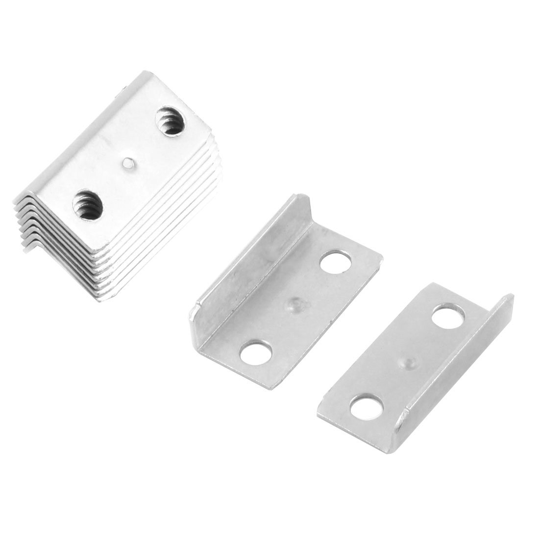 Uxcell Silver Tone Sourcingmap Metal L Shape Door Window Shelf Corner Brace Right Angle Bracket 28 X 13 X 8Mm 10Pcs
