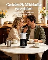 Milchaufschäumer Elektrisch 5 in 1 - Automatische Milchschäumer 350ml Großes Fassungsvermögen Milch Dampfer Edelstahl Spülmaschinenfest für Heißer Kalter Milchschaum Heiße Schokolade Latte Cappuccino – Ansicht 8