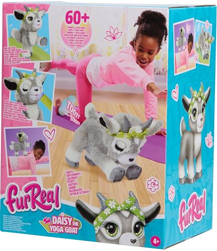 furReal Daisy the Yoga Goat Interactive Toy, 11-inch Realistic Plush, Kids Toys for Ages 4 Up by Just Play - Image 3
