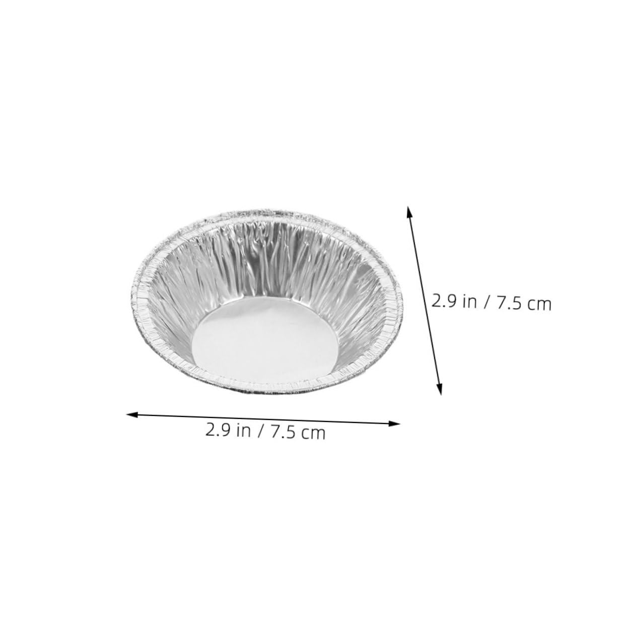 Toyvian 600 Pezzi Stampi in Alluminio per Crostatine Teglie Resistenti Alte Temperature per Uova Tart Muffin e Dolci Usa e Getta per Forni Casa e Professionali