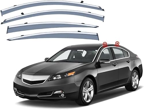 PANXUC Car Wind Deflectors for Acura TL UA8 UA9 2009-2014, Side Window Wind Rain Deflector Window Visor Sun Rain Guard Smoke Guards