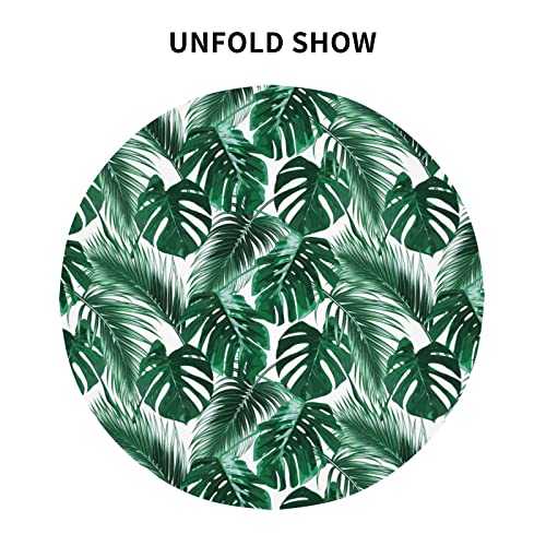 Pinepal Palm Leaves Round Tablecloth, Palm Leaf Table Cloth, Farmhouse Table Cover For Dinner Kitchen Party Holiday Decor, 60 Inch #TOP3