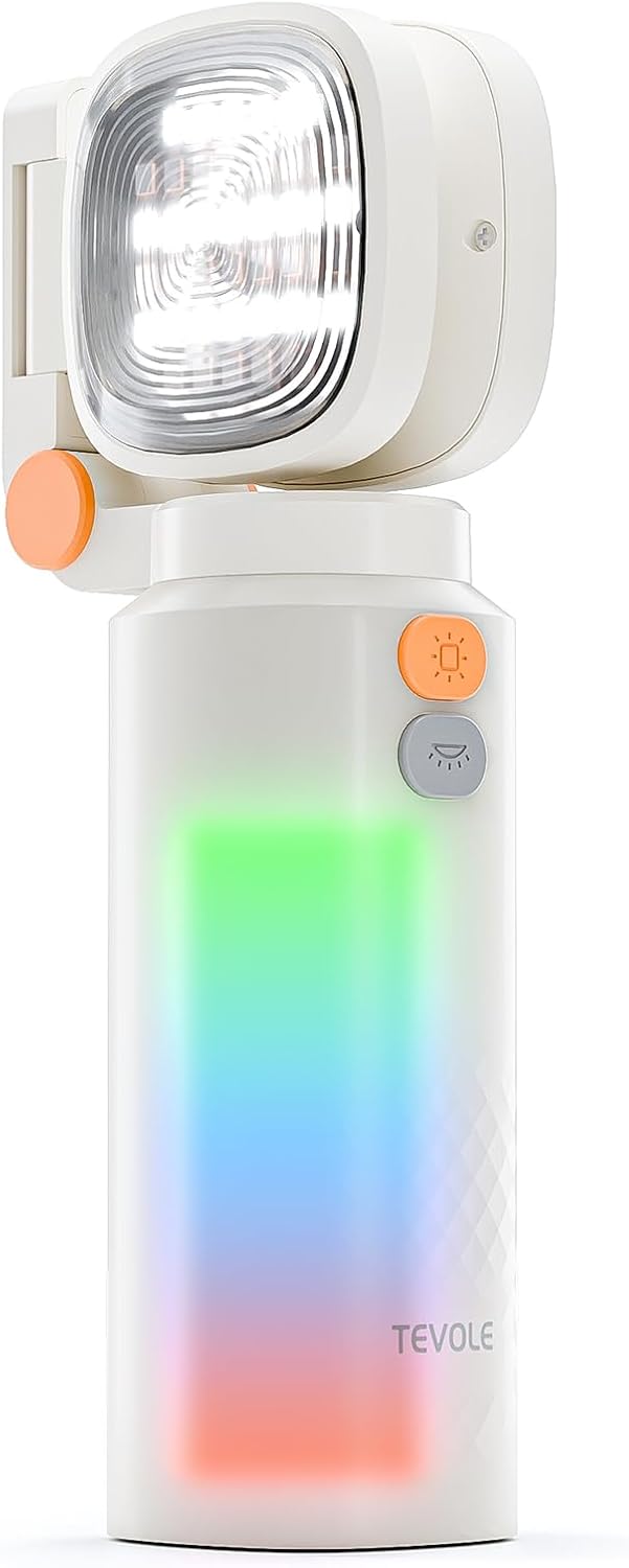 4-in-1 Camping Light, Work Light, Video Flashlight 2000LM Rechargeable 120H Runtime, 10000mAh Power Bank, 2700K-6500K CCT Adjustable Magnetic Tripod, IP54 Waterproof Outdoor Emergency Lantern