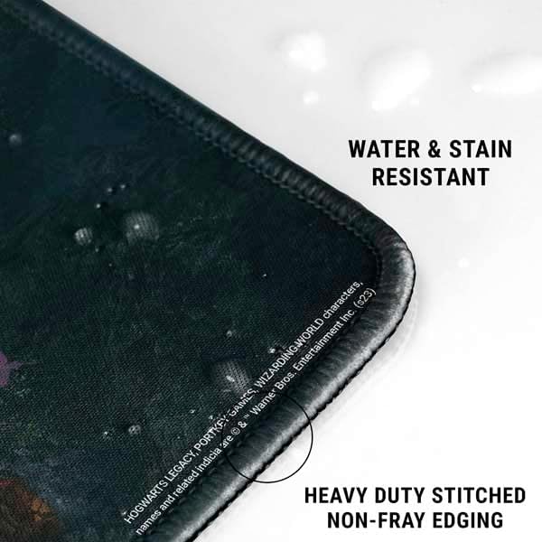 Skinit Large Gaming Mouse Pad - Officially Licensed Hogwarts Legacy School Design with Stitched Edges, Waterproof, Non-Slip Rubber Base, Desk Mat for Keyboard & Mouse, 31.5" x 11.8" inches
