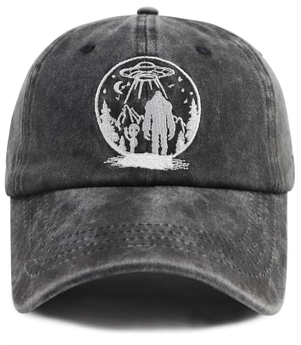 Bigfoot Gifts for Men Women Funny Bigfoot Hat Sasquatch Baseball Cap Christmas Retirement Birthday Gifts for Mom Dad Papa Mama Grandpa Wifey Hubby Black