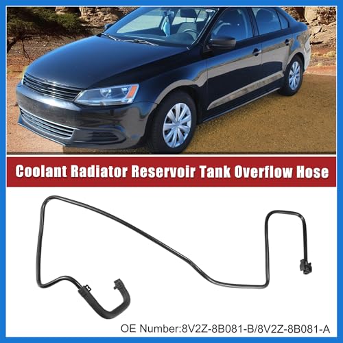 VekAuto Coolant Radiator Reservoir Tank Overflow Hose Fit for Ford Fiesta S SE 1.6L 2011-2019 No.8V2Z-8B081-B/8V2Z-8B081-A - Pack of 1 Auto Accessories by VekAuto - Used condition - Image 2