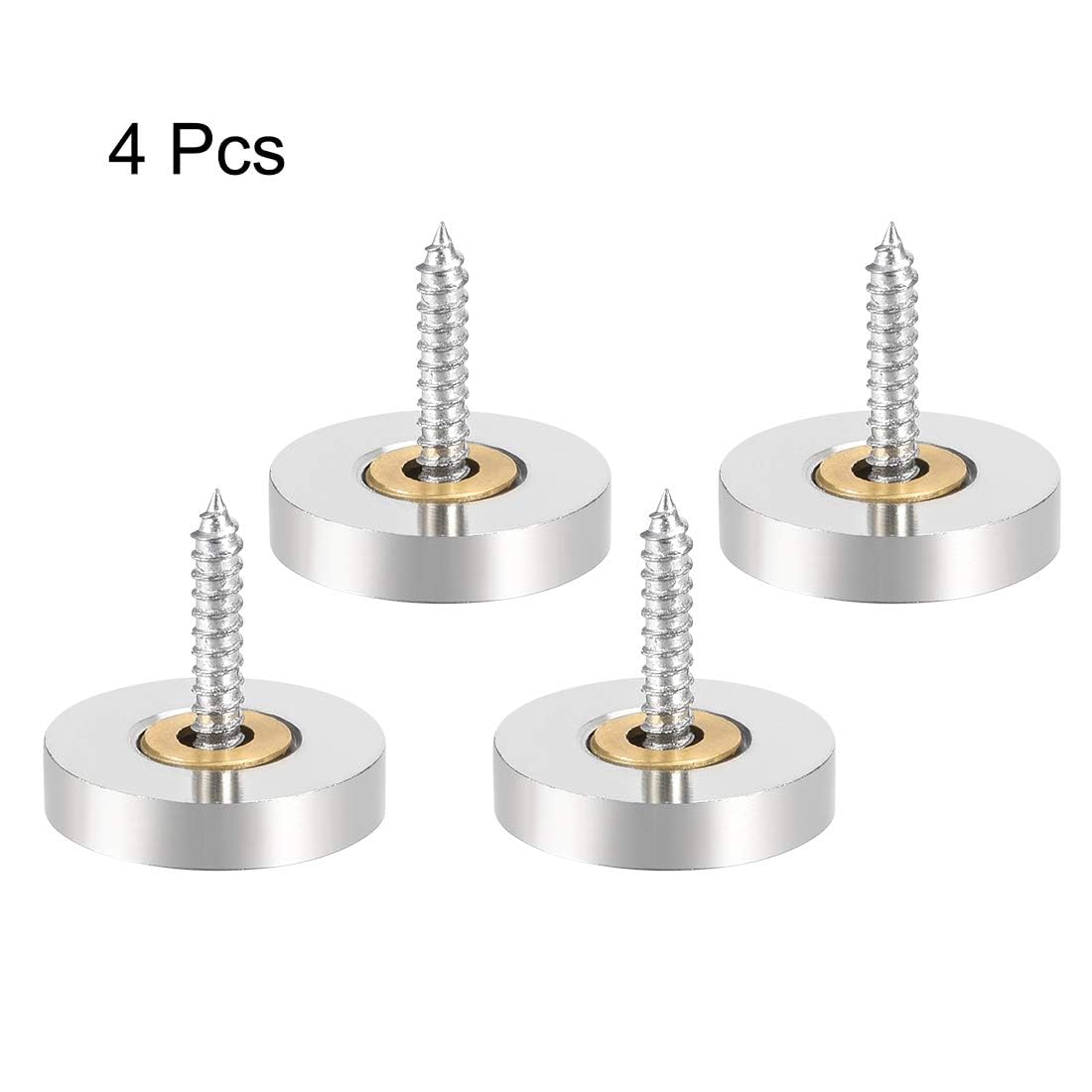 TOP-VIGOR 4Pcs Mirror Screws, 22mm Cap Nail With Washers, Decorative Cap Covers Brushed Nails for Mirrors Furniture Fittings - Image 3
