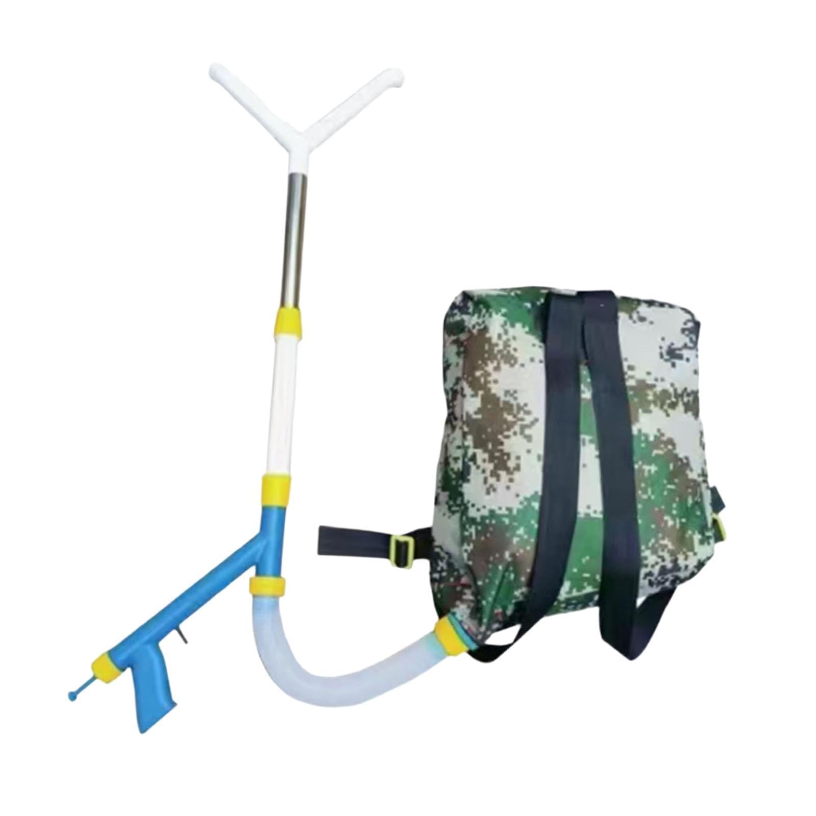 Fertilizante Sprayer de Mano con Mochila Y Bolsa Espaciosa Esparcidor Portátil Granulado para Fertilizar Jardín Y Dispensador Manual de a, Acero Inoxidable