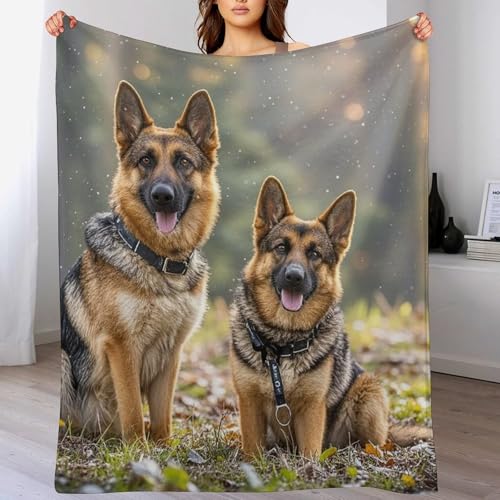 Couverture en flanelle super douce cadeau berger allemand